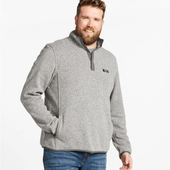 L.L. Bean Men's Fleece Sweater Pullover Heather Gray Size XXL - Picture 1 of 9